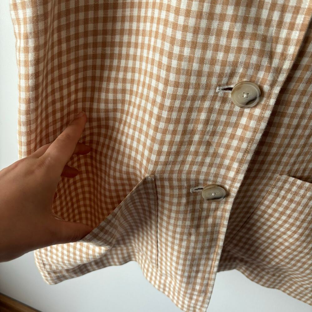 Madewell Linen Gingham Blazer - Picture 4 of 7